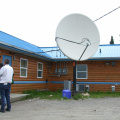 Bell Canada's dish providing service for a single toll phone!