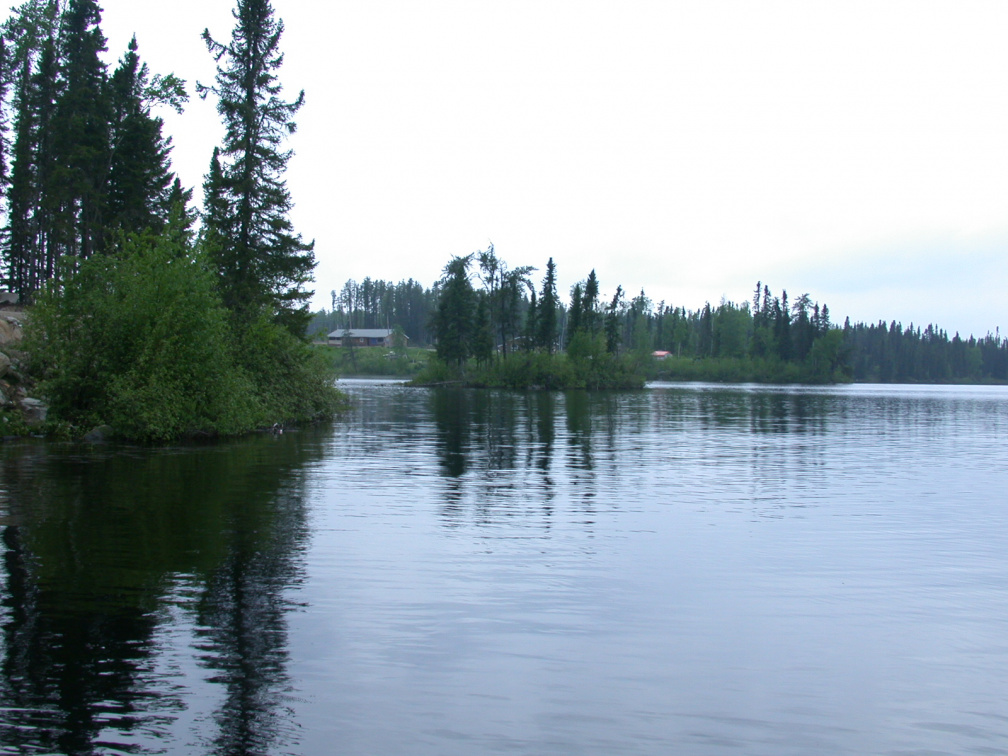 Across the lake from the dock