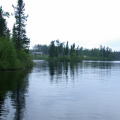 Across the lake from the dock