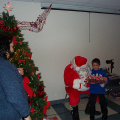 Donald McKenzie getting his turn on Santa's lap!