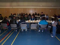 More people showing up and waiting for the feast to begin.