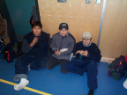 Some of the community children waiting for the food.