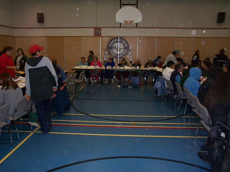 The middle angle of the feast. Up ahead is the head table.