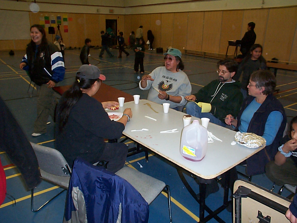 A conversation after the feast and during the clean up. You will have to move soon.