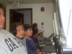 Right after school these kids come in like a hurricane hoping to get on a computer.