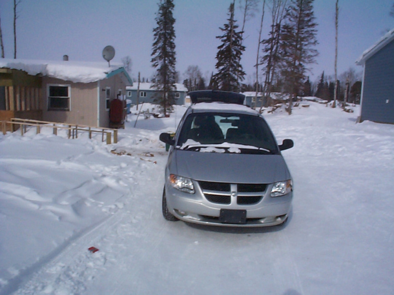 This is the Keewaywin Clinics Van which transport patients to and from the clinic for their appointements and the clinic driver