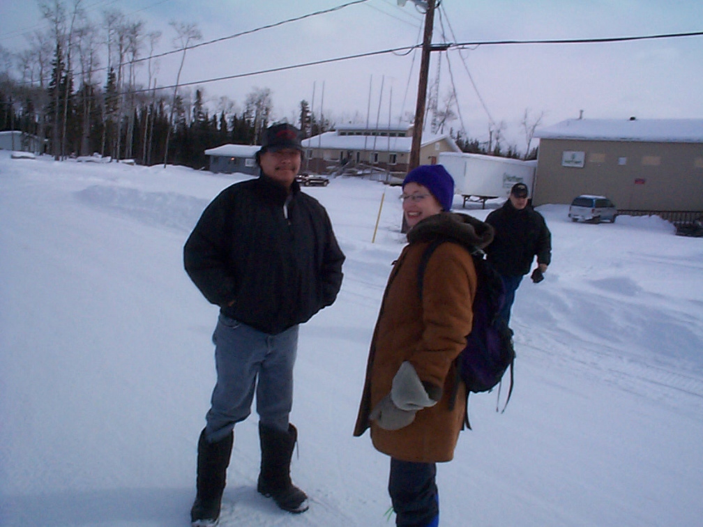 And to the right is our community Mental Health Worker Lawrence Mason. Beside him is the Psychiatrist who visited Keewaywin for