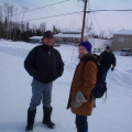 And to the right is our community Mental Health Worker Lawrence Mason. Beside him is the Psychiatrist who visited Keewaywin for
