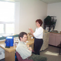 Our KiHS teacher Darrin Potter getting a flu shot.