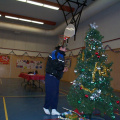 Our Deputy Chief Joe Meekis inspecting the lights on the Christmas tree