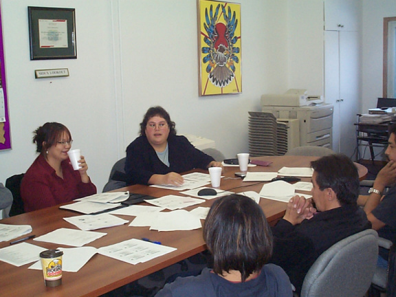 The final session saw local Sioux Lookout agencies participating in the session in the SLAAMB board room.