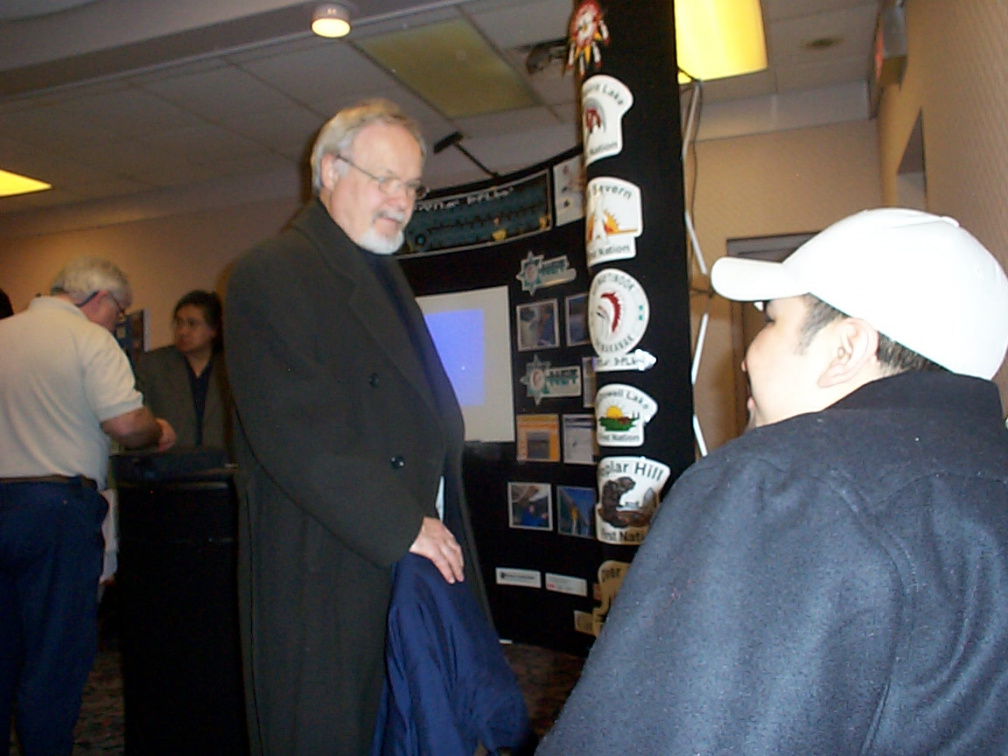 Chuck Wilson, CAP Program Director, took time to visit the KO display (and talk with Angus) at the NAN Chiefs' Meeting