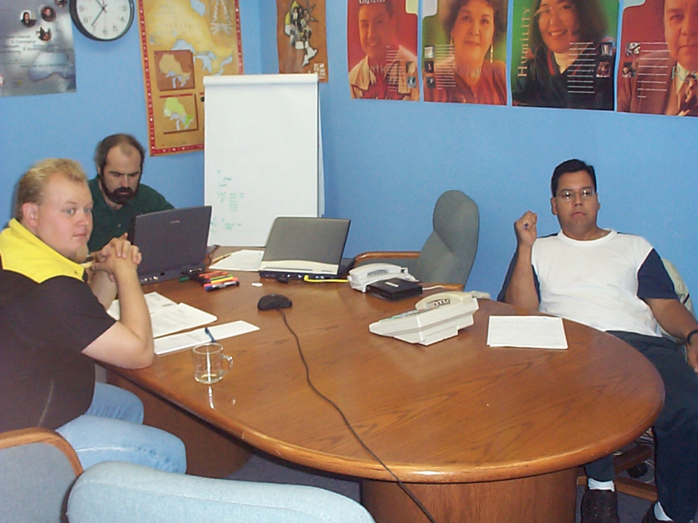 At Sioux Lookout office were Tim Bergman (IFNA), Dan Pellerin (KO) and Ernie Buswa (Windigo). Brian Beaton also attended this me