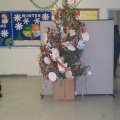 Christmas Tree in Grade 1-3 classroom.