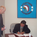 The signing of the partnership agreement between KO and Keewatin Patricia BoE