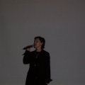 Susan Aglukark singing to the students and participants of the career fair