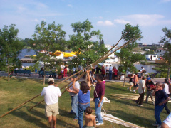 Raising the first 3 poles is the foundation for any tipi.