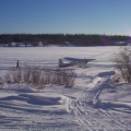 First plane in North Spirit Lake on the ice.