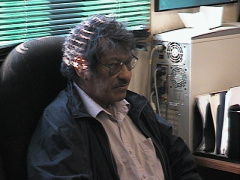 Elder Elijah Stoney waiting at the Fort Severn Band office