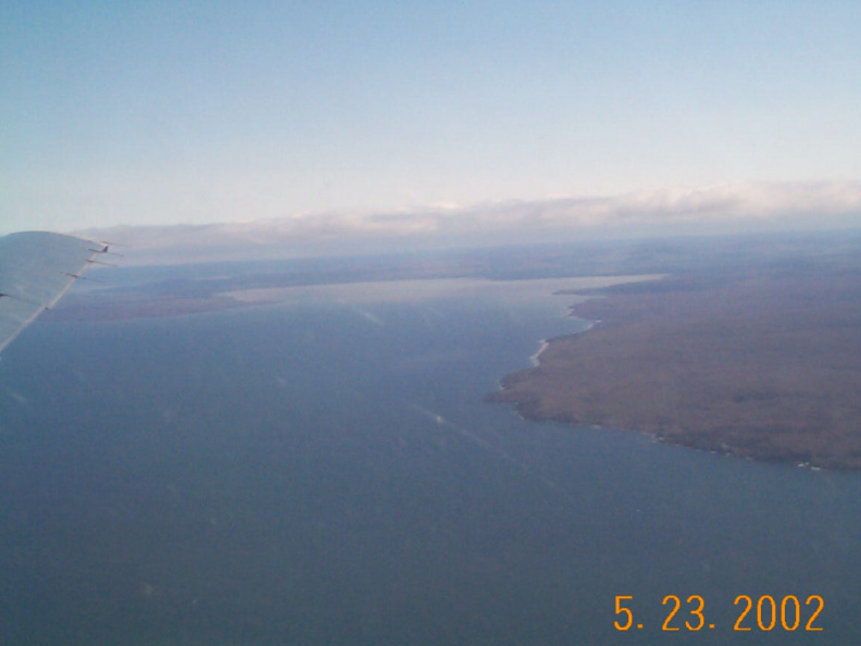 After take off from S.S.Marie, we're only at 8,000 feet over the lake.