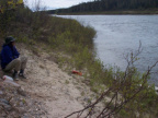 Lunch spot along the Fawn with a cool head wind blowing