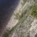 Look way down there to the shoreline from the top of the bank [smiles]