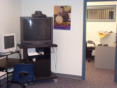 Workstation, IP video conferencing unit and office at the e-Centre