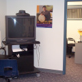 Workstation, IP video conferencing unit and office at the e-Centre