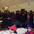 Poplar Hill e-Centre Staff Host Community Feast - Everyone comes out to a community feast in Poplar Hill - January 23, 2002