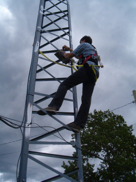 installing the Trango access point at the Band Office