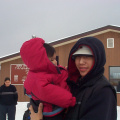 Jack Rae holding his sister Francine.