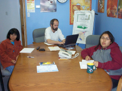 And here are members of the Ontario First Nations SchoolNet RMO team (Barb, Dan and Angie)