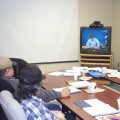 Chiefs Eli James and Isaac Linklater listening to [url=http://northernsolutions.smartlabrador.ca/presenters.html#j]Keith Sheppar