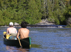 Day 3 - Sept 22, 2004 - Paddling upstream on the Tawatinaw River system