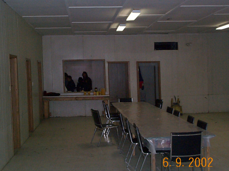 This is what six am looks like in the North Spirit Lake community hall.