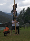 Us doing the Pole Climbing