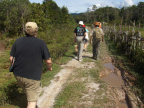 Making our Trek on Foot, Michael, Jason, Heather, and Marian