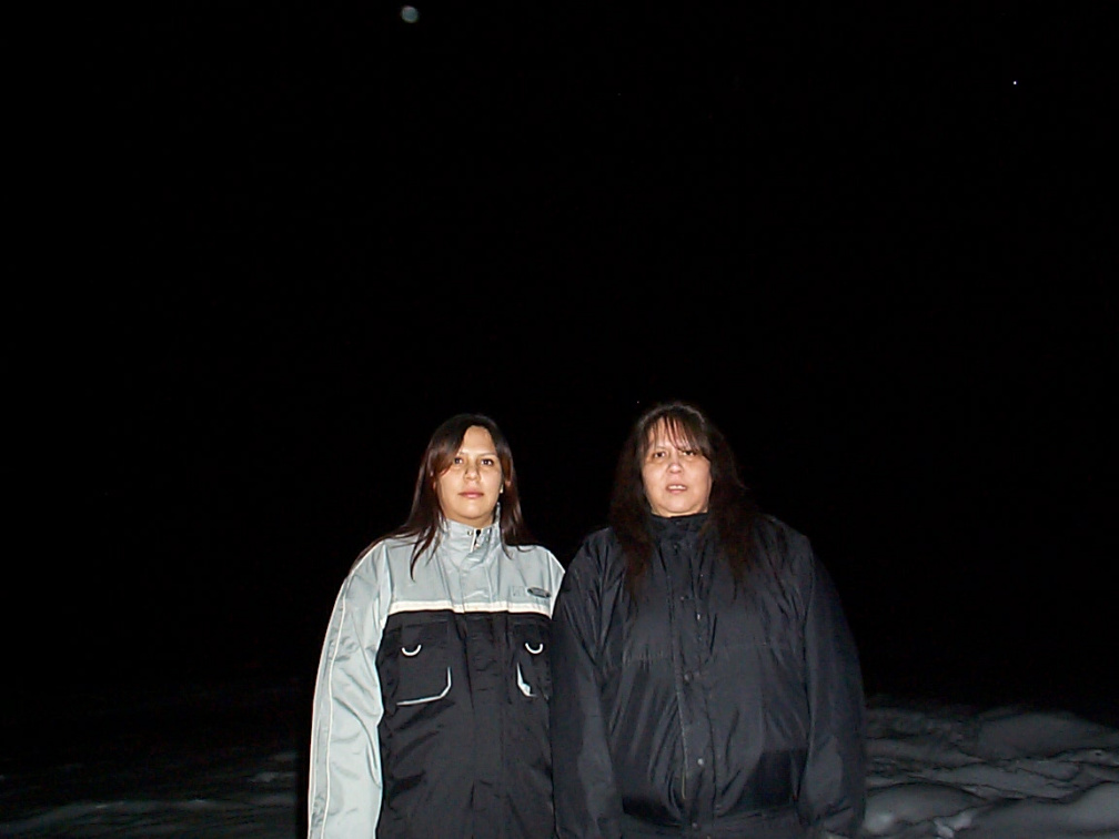 And here is my other buddy Stephanie Kakegamic of Keewaywin Reserve and Lisa Meekis.