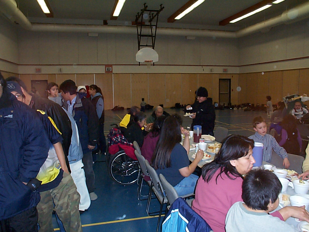 At the far end of the table is where the elders are seated.