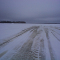 Here's a picture of the Ice Road just coming into North Spirit Lake.(scary)