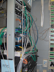 Network wiring of the rack at NOTC.