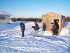 And here we are inspecting and helping Master John put gas in his generator