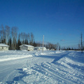 One of those houses belong to my buddy Chimo. A look at one of the roads in Keewaywin