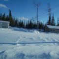 On the right belongs to the Kakegamics and the cabin belongs to a certain Mr. Morriseau.