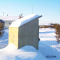 Koocheching has no plumbing and no running water. Here is a photo of an outhouse. Remember using those?
