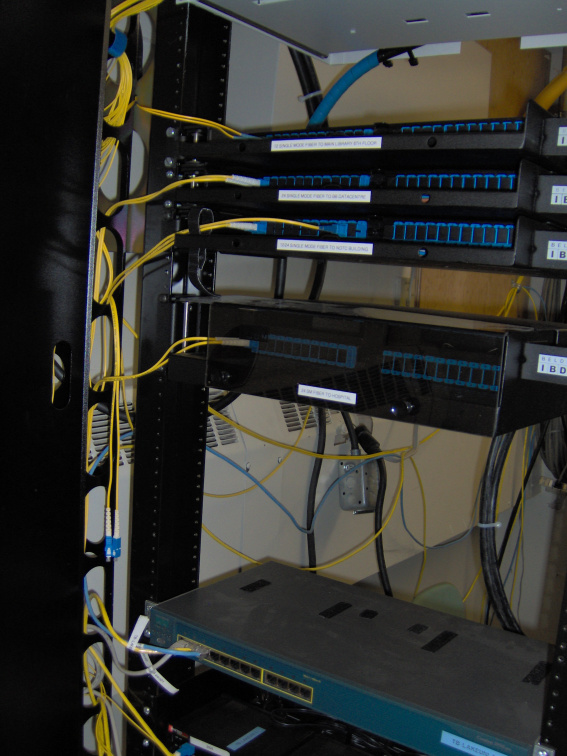Another view of the fiber patch panels at the MeetMee room