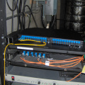 The fiber patch panel is located at the library roof and connects back to the MeetMe room