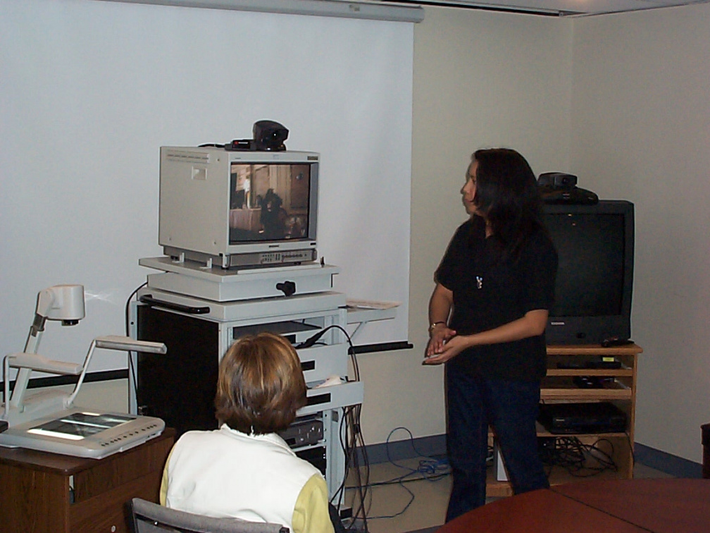 Me, awaiting cue to send more pictures using the Otoscope.