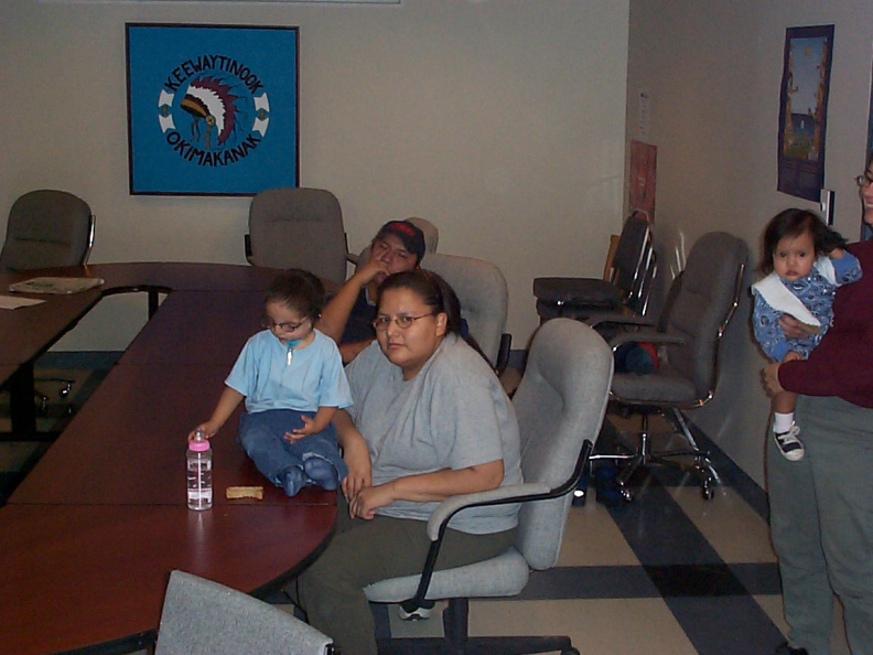 The Meekis family from North Spirit Lake: Sameul, Jeffrey Allan, Thomasine and Taylor Meekis.