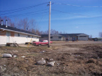A picture taken outside the motel unit with Victoria Linklater Memorial School further to the right.